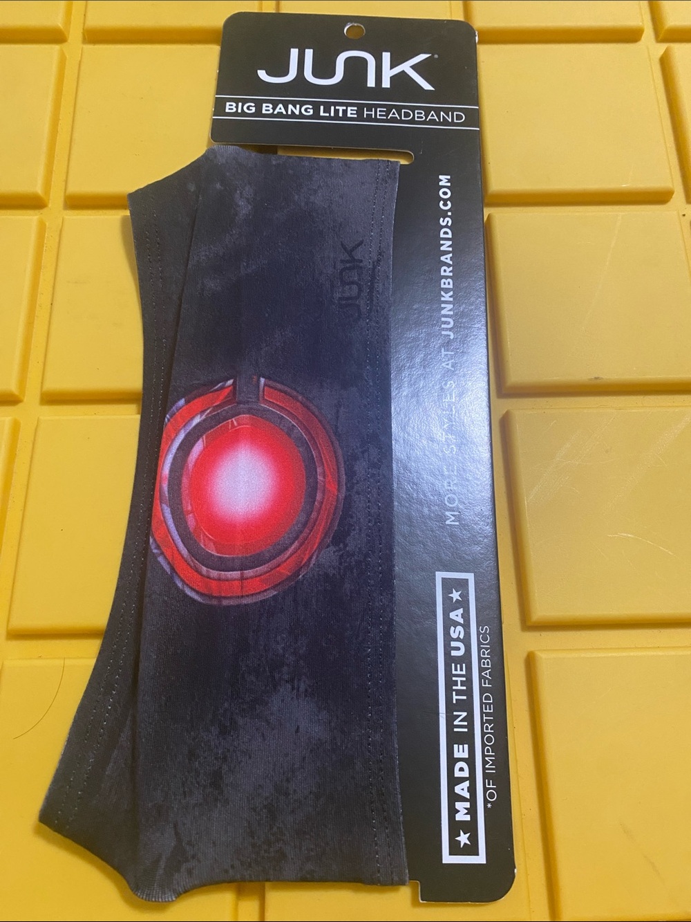 JUNK Big Bang Lite Black Headband with Red Accent
